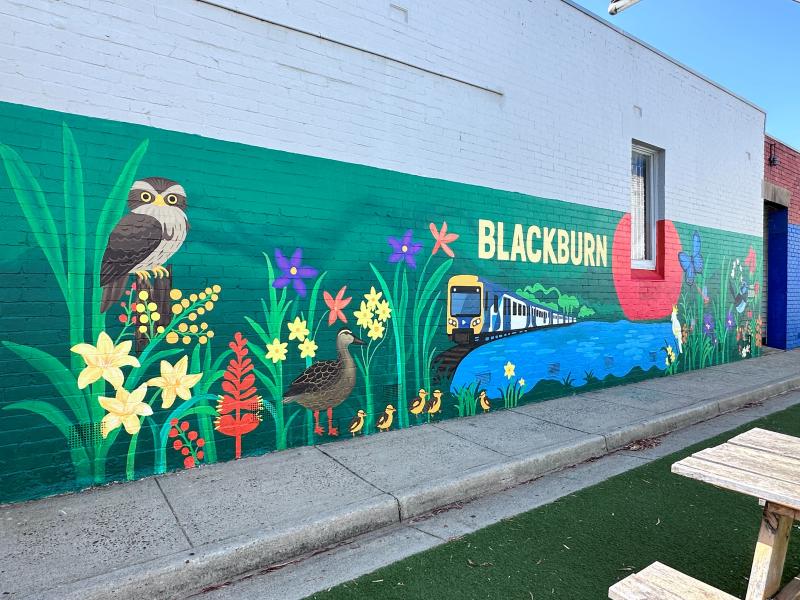 Blackburn Station Village - Completed Mural 1