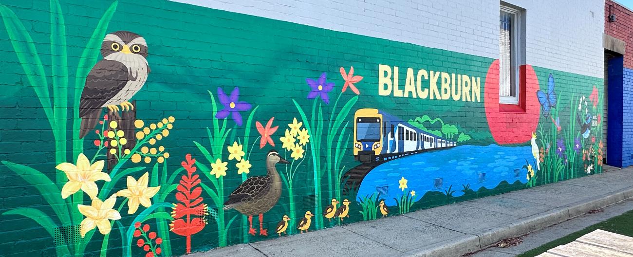 Blackburn Station Village - Completed Mural 1